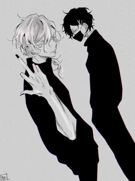 Яой чёрно белый