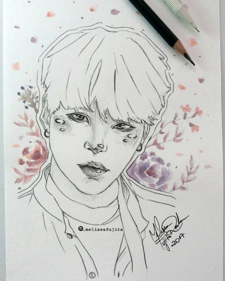 Тэхен рисунок