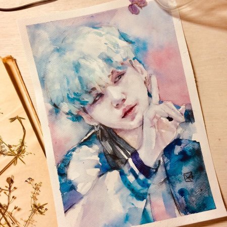 Портреты бтс акварелью