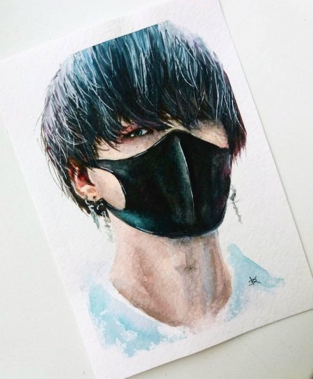 Бтс акварелью тэхен