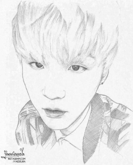 Рисунки бтс для срисовки юнги