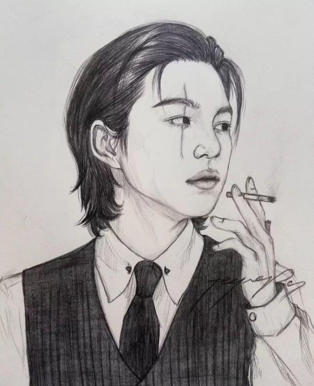 Бтс рисунки для срисовки