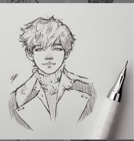 Ким тэхен скетч