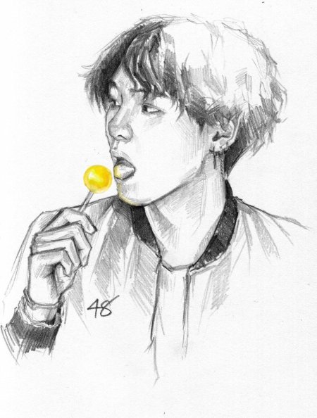 Бтс карандашом джей хоуп