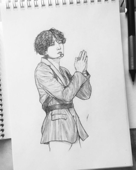 Бтс тэхен рисуночек