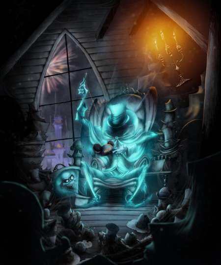 Haunted mansion hatbox ghost