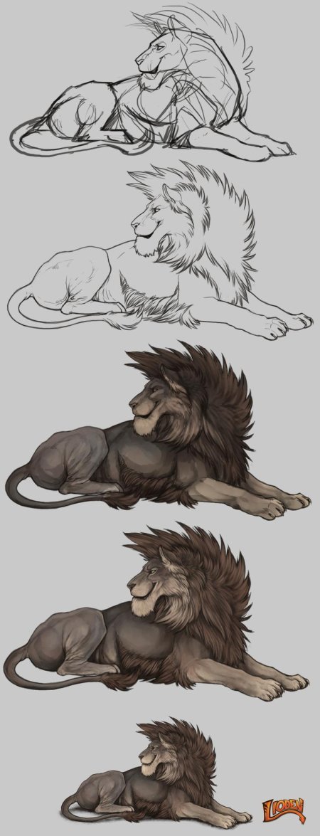 Лежащий лев