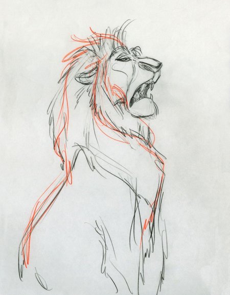 Скетчи персонажей дисней король лев