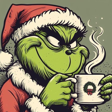 Новогодние рисунки с гринчем