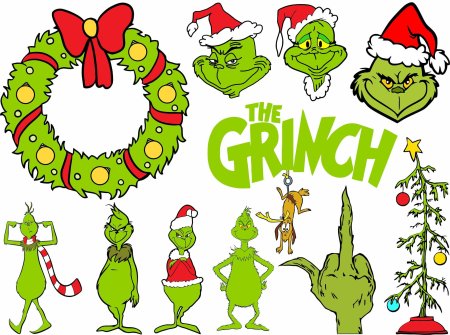 Новогодние стикеры гринч