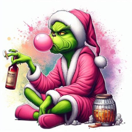 Новогодние рисунки с гринчем