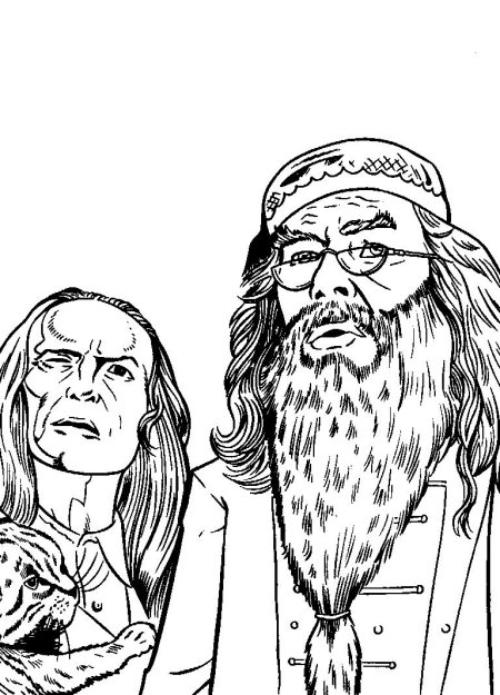 Раскраска дамблдор из гарри поттера