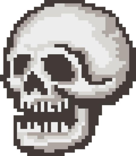 Пиксельный череп