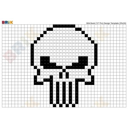 Рисунки по клеточкам череп