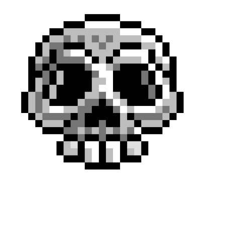 Череп пиксель арт