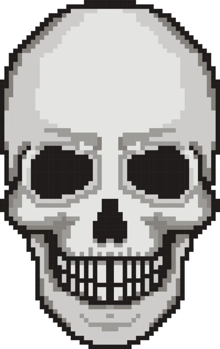 Череп пиксельный
