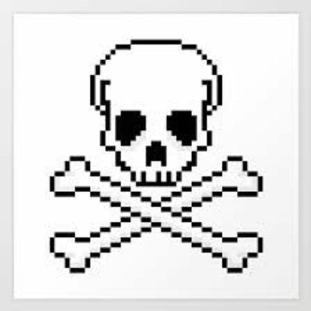 Череп пиксельный