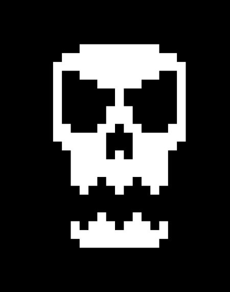 Череп пиксельный