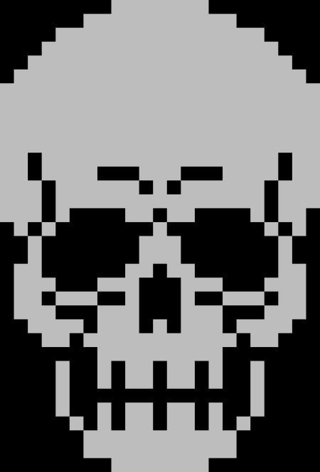 Череп пиксельный