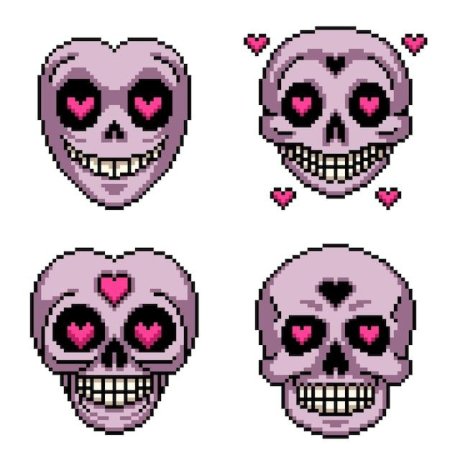 Пиксельный череп