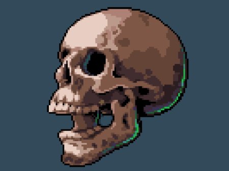 Череп пиксель