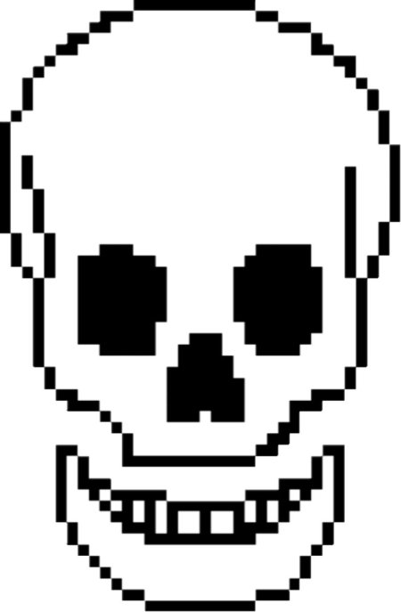 Череп пиксельный