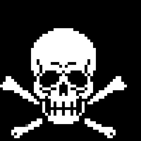 Череп пиксельный