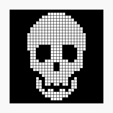 Череп по клеточкам маленький