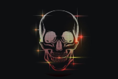 Пиксельный череп