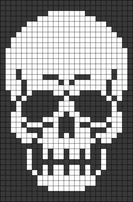 Пиксельный череп