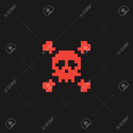 Пиксельные черепа