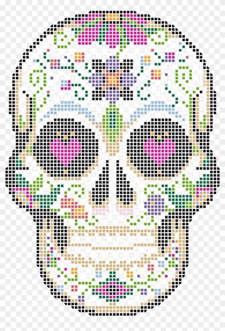 Вышивка крестом череп