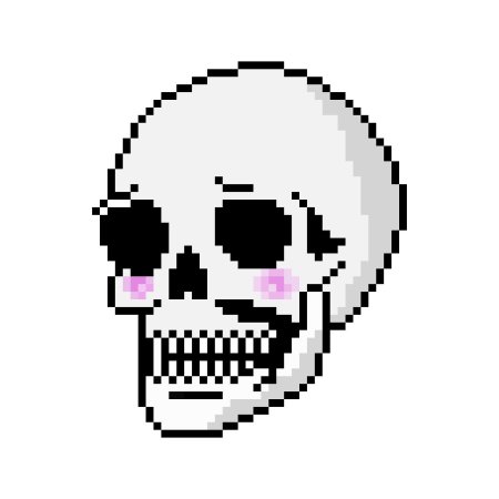 Пиксельный скелет