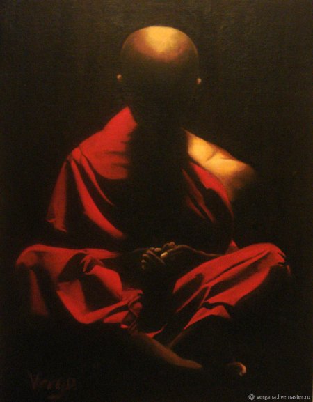 Буддистский монах живопись