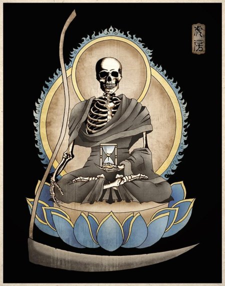 Скелет медитирует