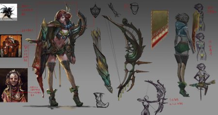 Концепт арт дизайн фэнтези героев грим