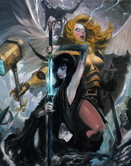 Фэнтези девушка с мечом