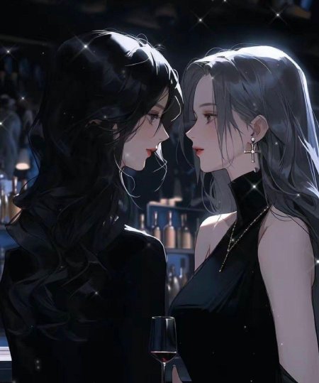 Две девушки арт