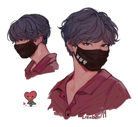 Чонгук аниме арт маска