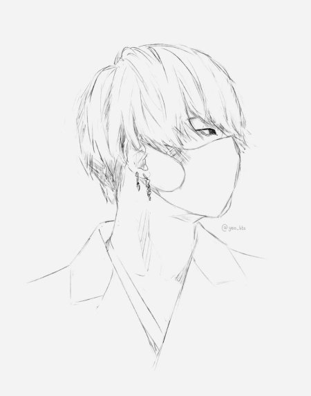 Тэхен рисунок