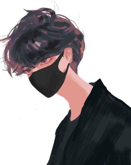 Парень в маске аниме