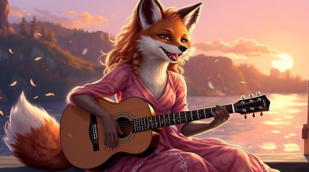 Лис с гитарой