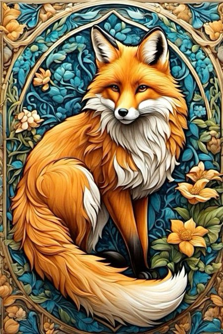 Картина с лисой