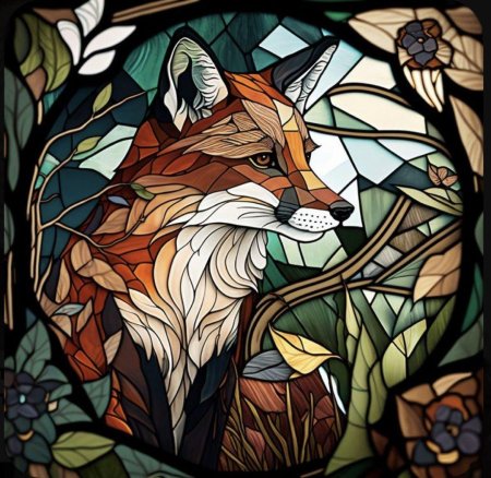 Витраж лиса