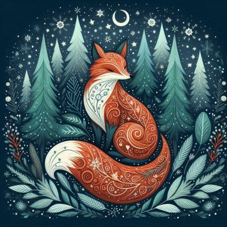 Лисичка рисунки