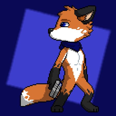 Пиксель арт лиса