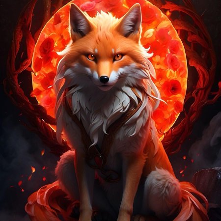 Огненная лиса арт