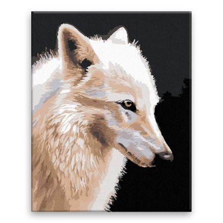 Картина по номерам белые волки