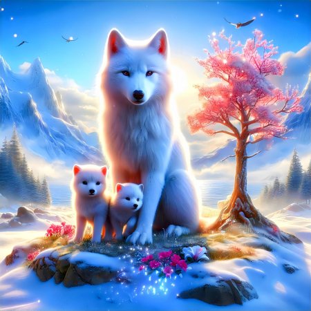 Волчица красивая