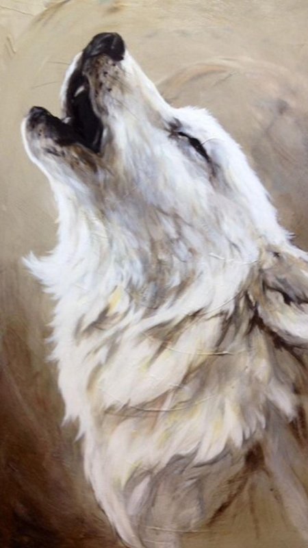 Художественная картина волк